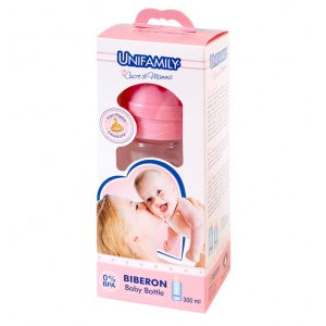 UNIFAMILY BIBERON CON TETTARELLA IN CAUCCIU' 300ML GIRL