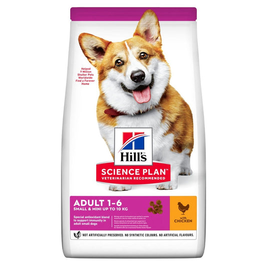 Hill's Science Plan Adult Small E Mini Fino A 10 Kg Per Cani Crocchette Pollo Sacco 1,5kg
