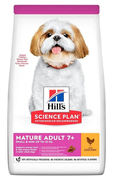 Hill's Science Plan Small & Mini Mature Adult 7+ Con Pollo Cibo Secco Per Cani 1,5kg