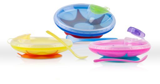 NUBY PIATTO PAPPACALDA CON VENTOSA E CUCCHIAINO