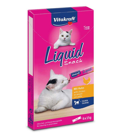 Vitakraft Liquid Snack Con Taurina Per Gatti Adulti Bustine 6x15g