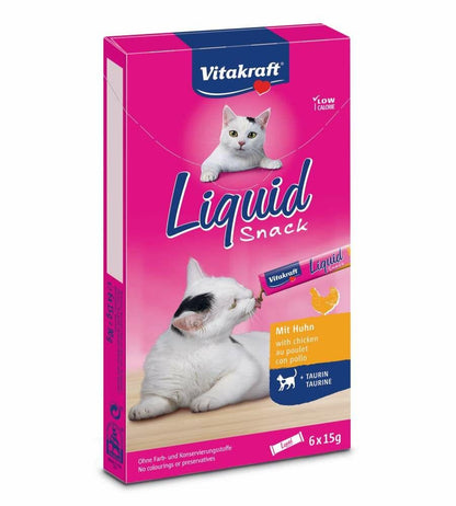Vitakraft Liquid Snack Con Taurina Per Gatti Adulti Bustine 6x15g