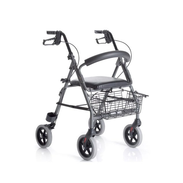 Deambulatore Rollator Alluminio 4 Ruote Con Sedile Mopedia