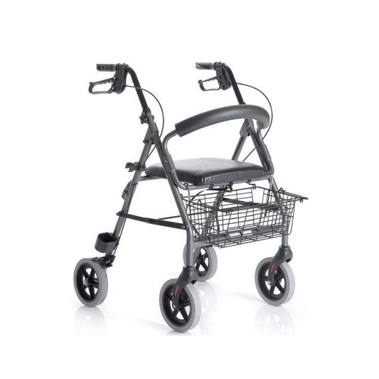 Deambulatore Rollator Alluminio 4 Ruote Con Sedile Mopedia