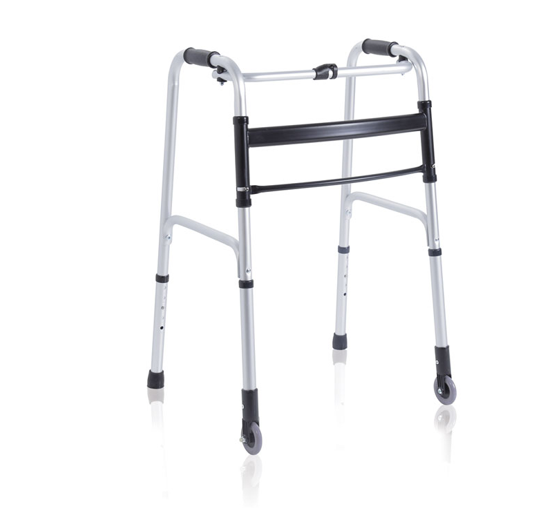 Mopedia Deambulatore Pieghevole Alluminio 2 Ruote Fisse Cod.RP735M