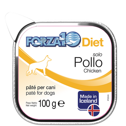 Forza10 Solo Diet Pollo Patè Per Cani Adulti Vaschetta 100g