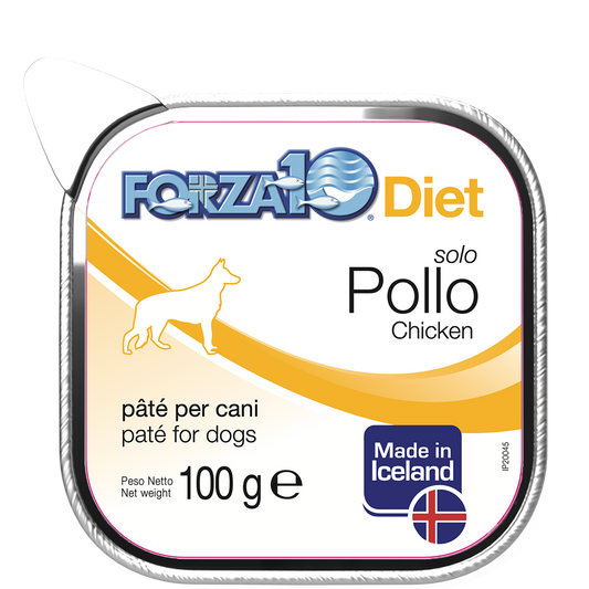 Forza10 Solo Diet Pollo Patè Per Cani Adulti Vaschetta 100g