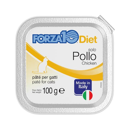 Forza10 Solo Diet Pollo Paté Per Gatti Adulti Vaschetta 100g