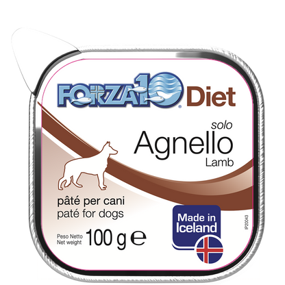 Forza10 Solo Diet Agnello Paté Per Cani Adulti Vaschetta 100g