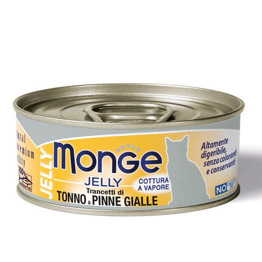 Monge Jelly Trancetti Di Tonno A Pinne Gialle Cibo Umido Per Gatti Adulti 80g