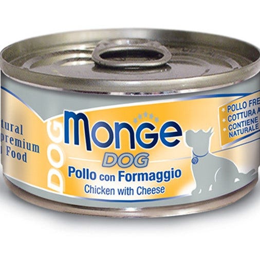 Monge Dog Pollo Con Formaggio Cibo Umido Cani Adulti 95g