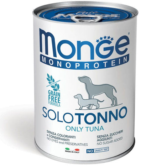 Monge Monoprotein Solo Tonno Cibo Umido Per Cani Adulti 400g