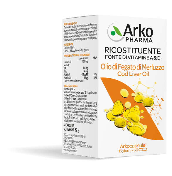 Olio Di Fegato Di Merluzzo 60 Capsule