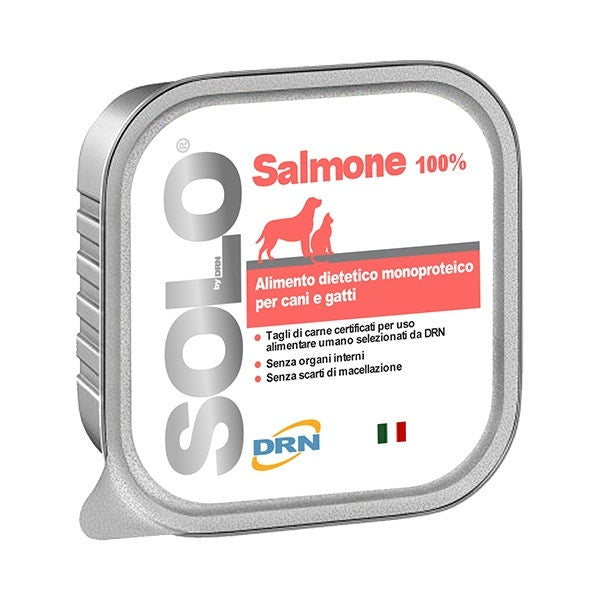 Drn Solo Salmone Alimento Dietetico Monoproteico Umido Cani/Gatti 300g