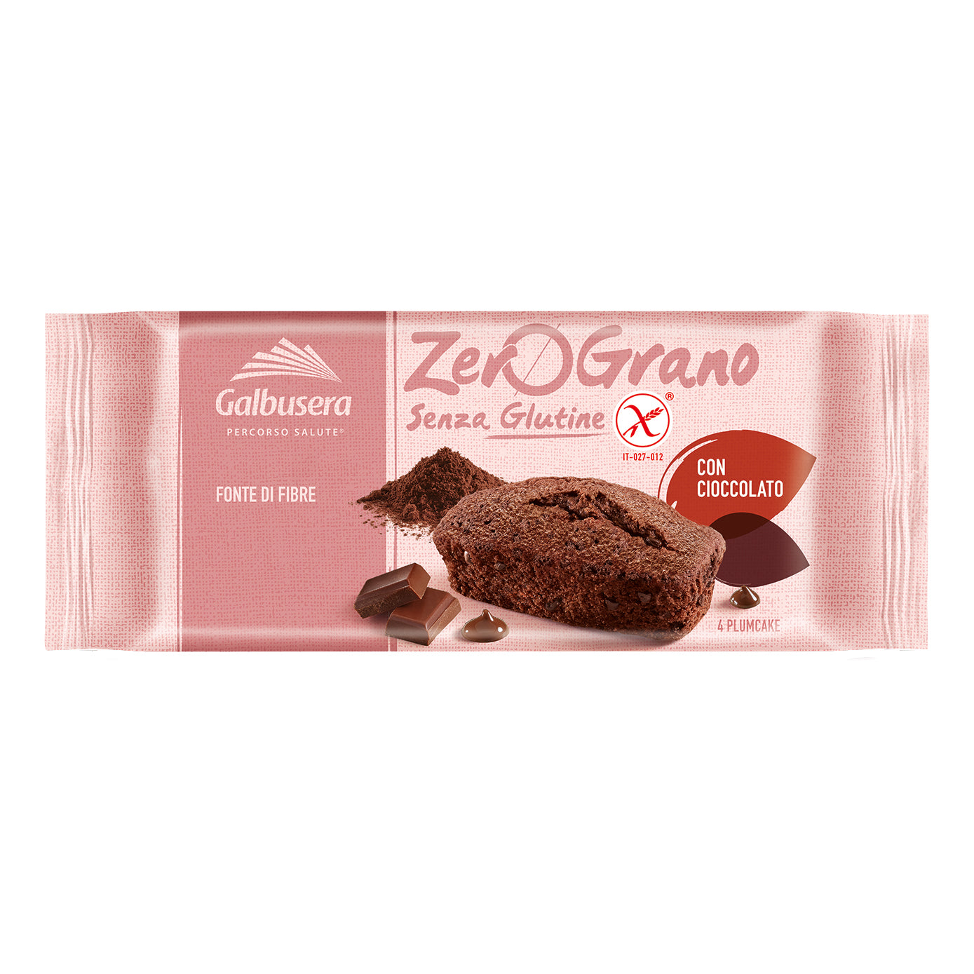 GALBUSERA ZEROGRANO  PlumCake Cioccolato 148g