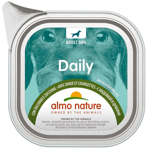 Almo Nature Daily Menu Cibo Umido Tacchino E Zucchine Cani Adulti Vaschetta 100g