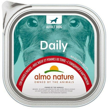 Almo Nature Daily Menu Cibo Umido Manzo E Patate Cani Adulti Vaschetta 300g