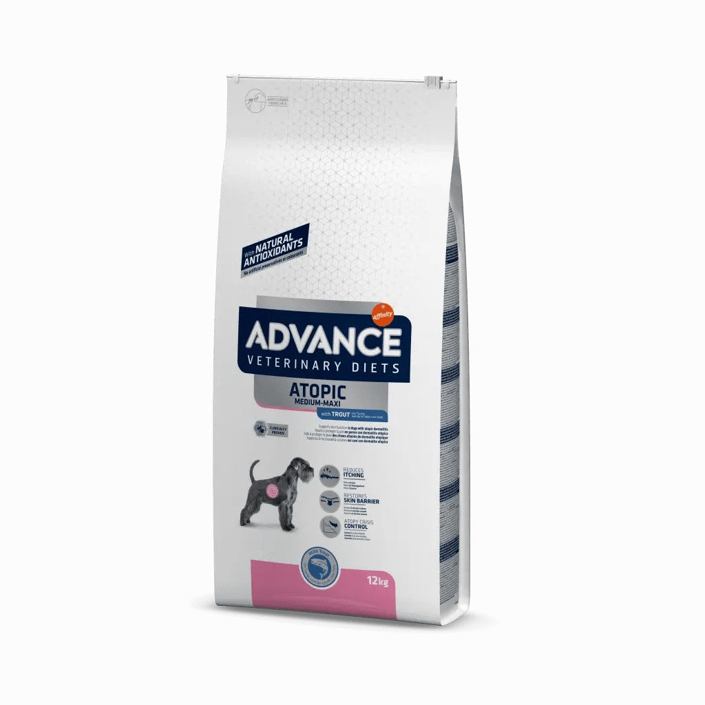 Advance Veterinary Diets Atopic Medium-Maxi Crocchette Per Cani Taglia Media/Maxi Sacco 12kg