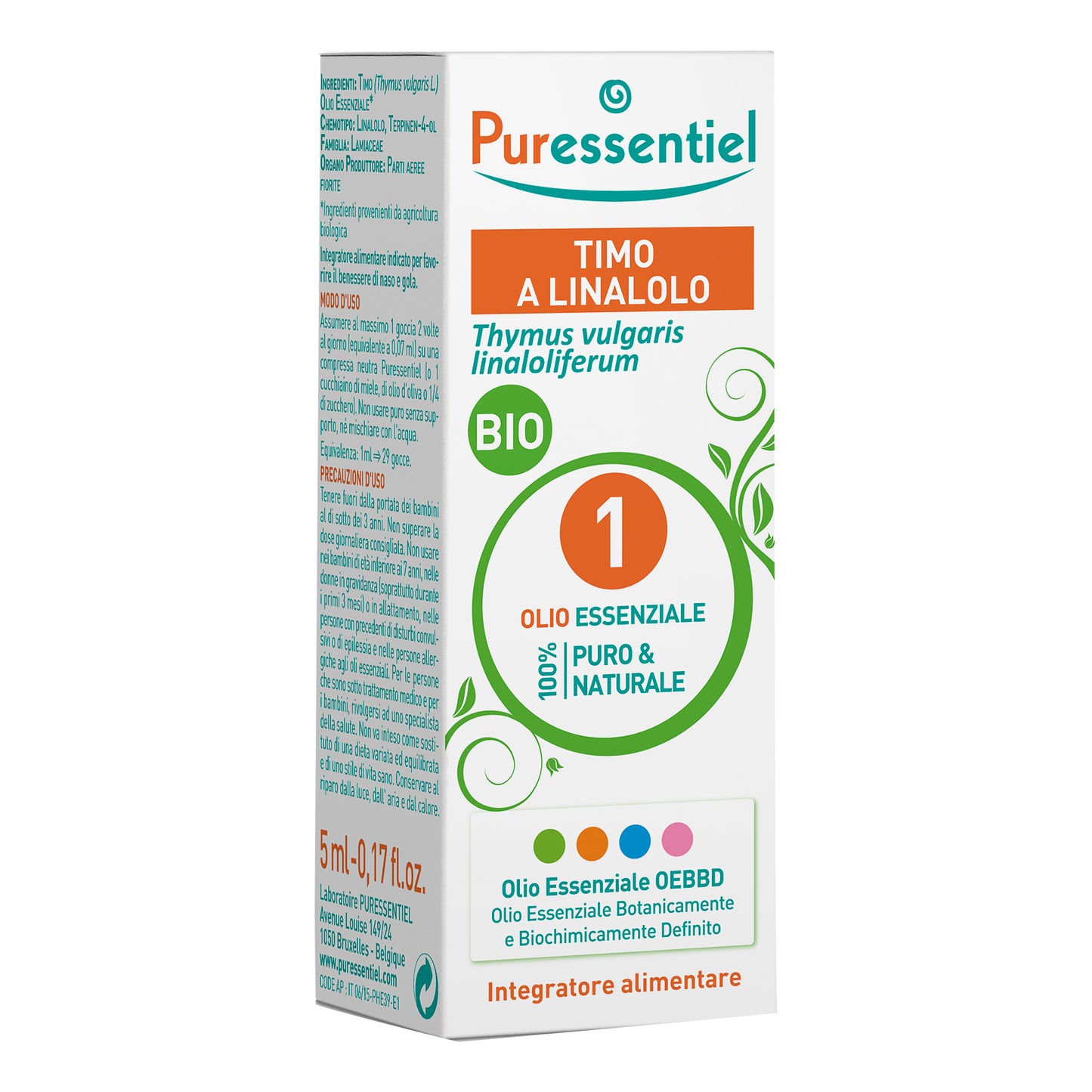 PURESSENTIEL Olio Ess.Bio Timo Lina