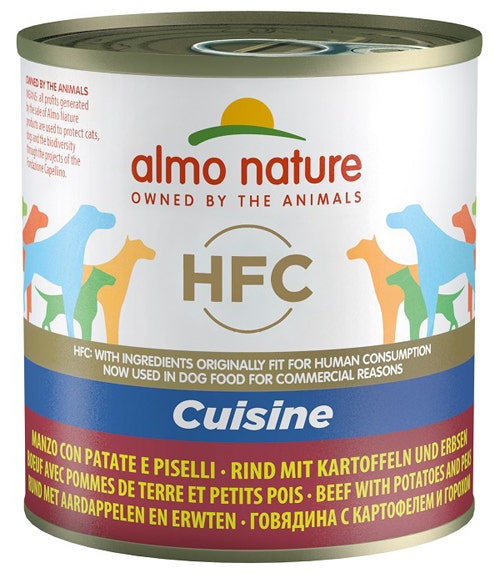 Almo Nature Cuisine Cibo Umido Manzo Con Patate E Piselli Per Cani Adulti Scatoletta 290g