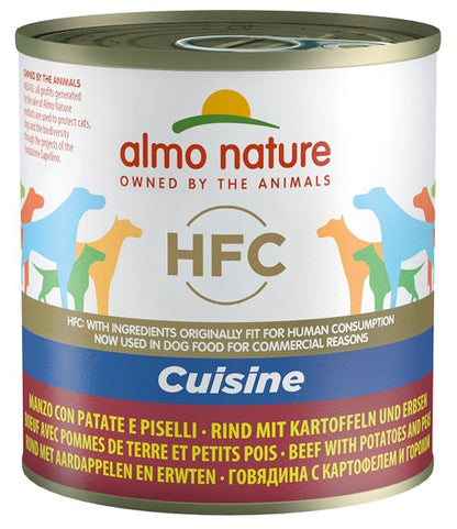 Almo Nature Cuisine Cibo Umido Manzo Con Patate E Piselli Per Cani Adulti Scatoletta 290g