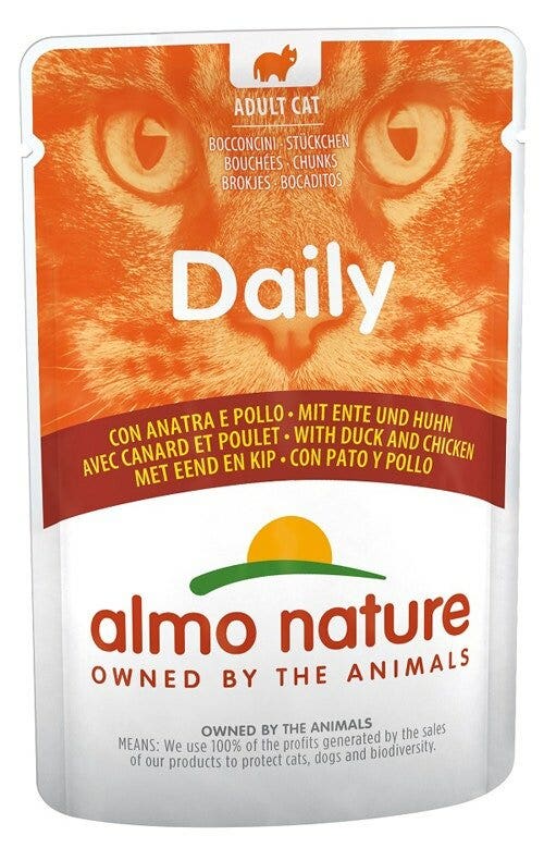 Almo Nature Daily Menu Cibo Umido Pollo E Anatra Gatti Adulti Bustina 70g