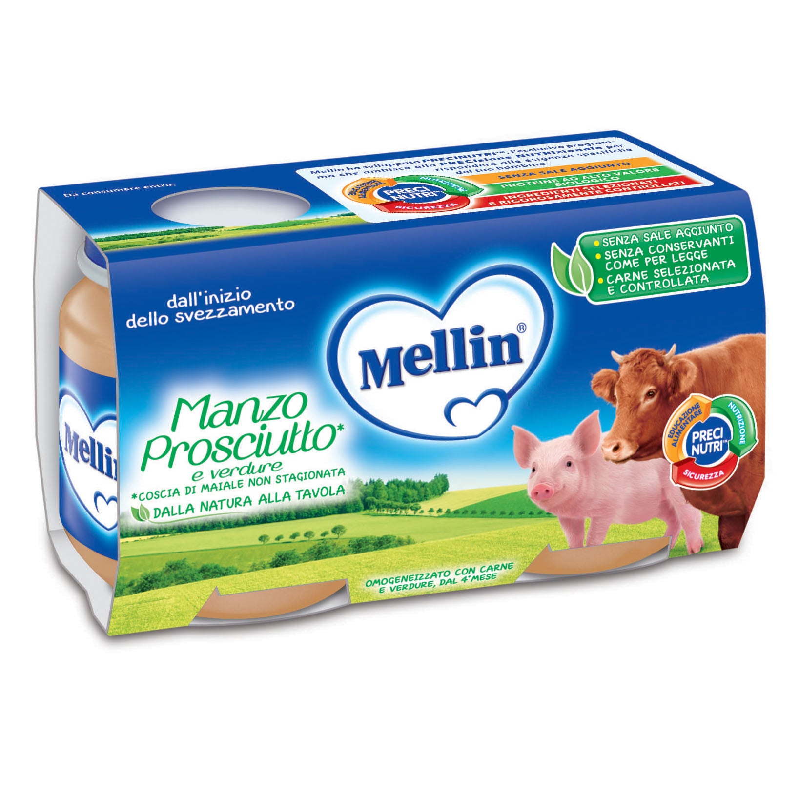 MELLIN-OMO.MANZ PROS/VERD 2X120G
