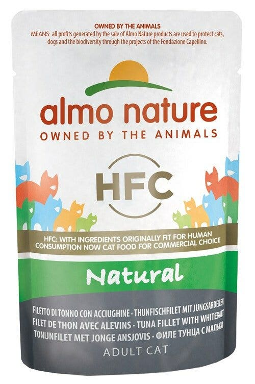 Almo Nature HFC Natural Cibo Umido Tonno E Acciughe Per Gatti Adulti Bustina 55g