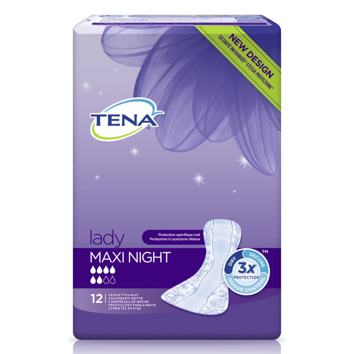 TENA Lady Maxi Binden – Extra Saugstark, 12 Stück, Für Mehr Sicherheit & Frische