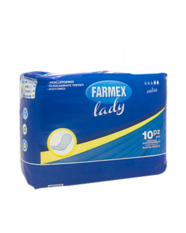 FARMEX LADY EXTRA PANNOLINI SAGOMATI 10 PEZZI