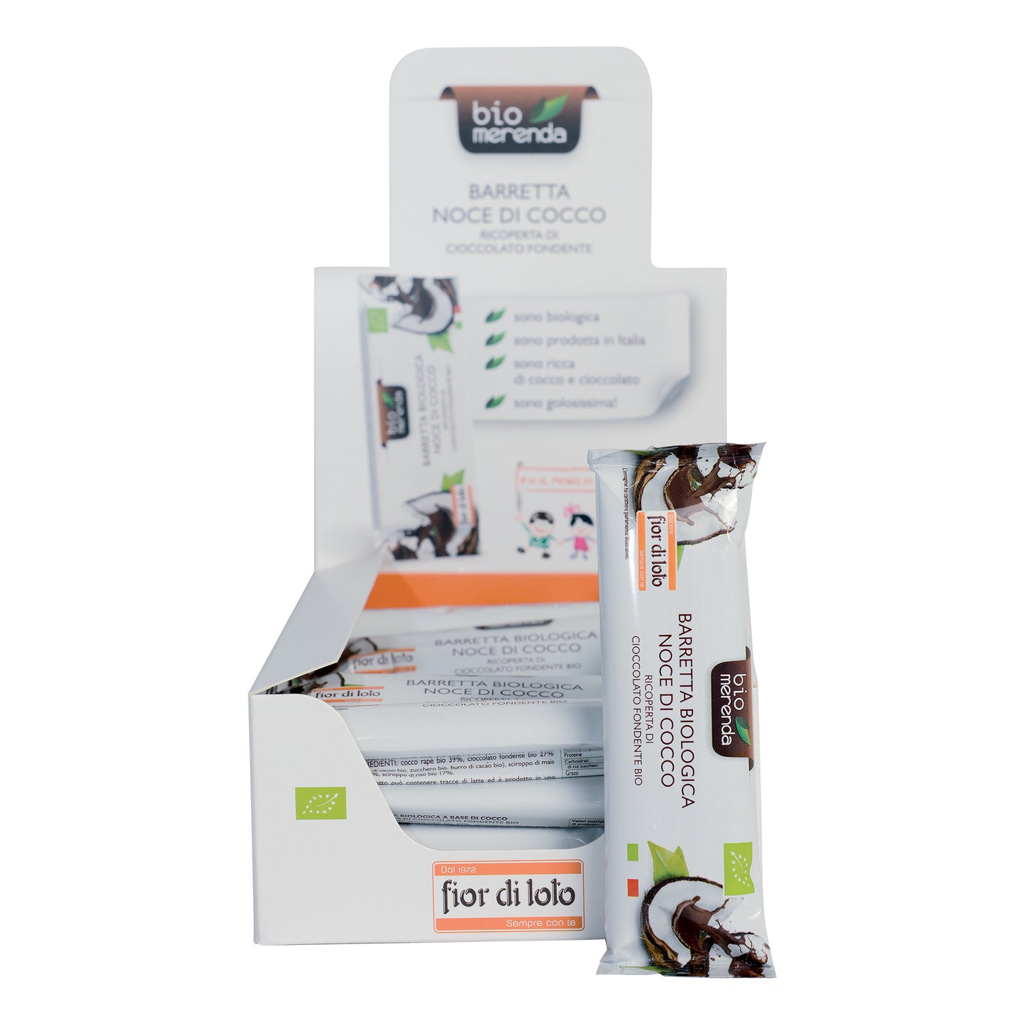 FIOR DI LOTO Barretta Bio Noce Cocco Ciocc.Fond.30g