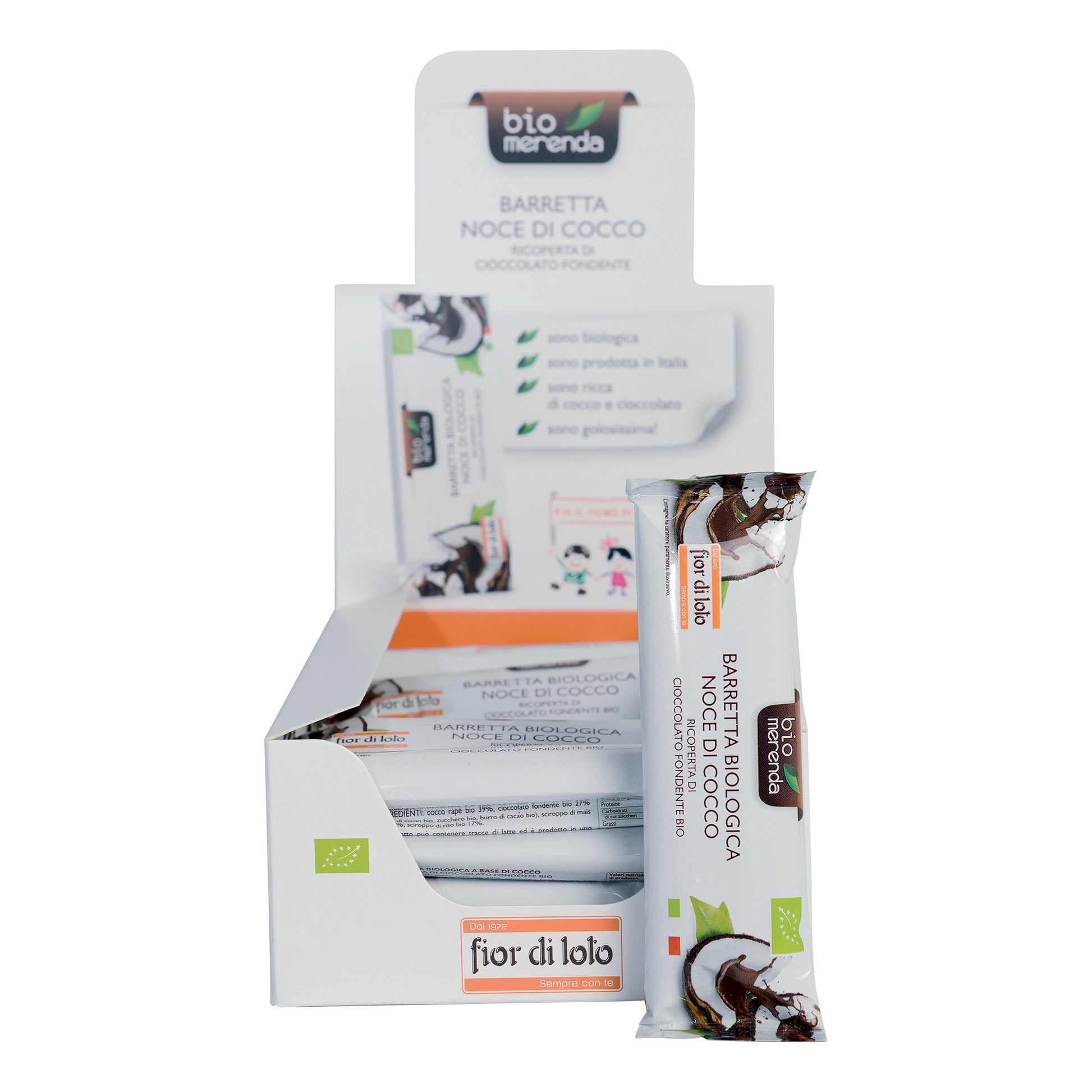 FIOR DI LOTO Barretta Bio Noce Cocco Ciocc.Fond.30g