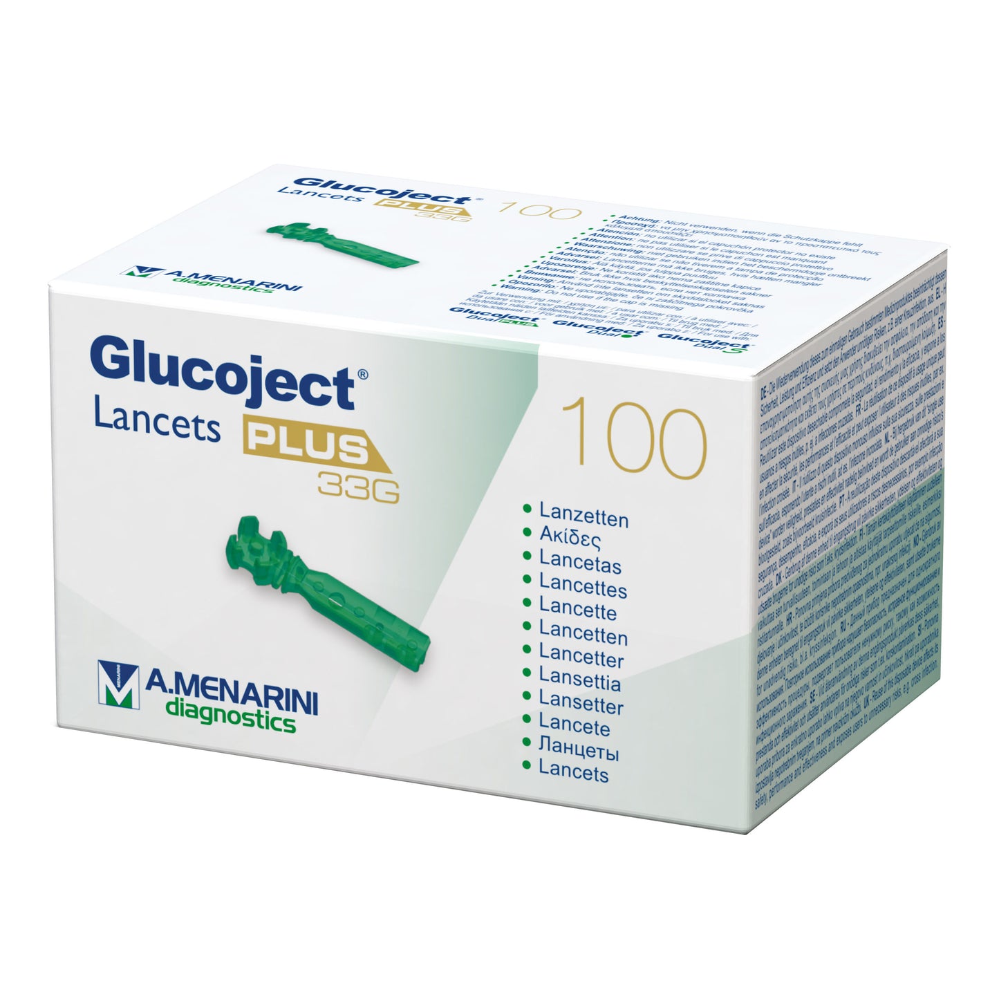 GLUCOJECT LANCETS PLUS G33 100 PEZZI