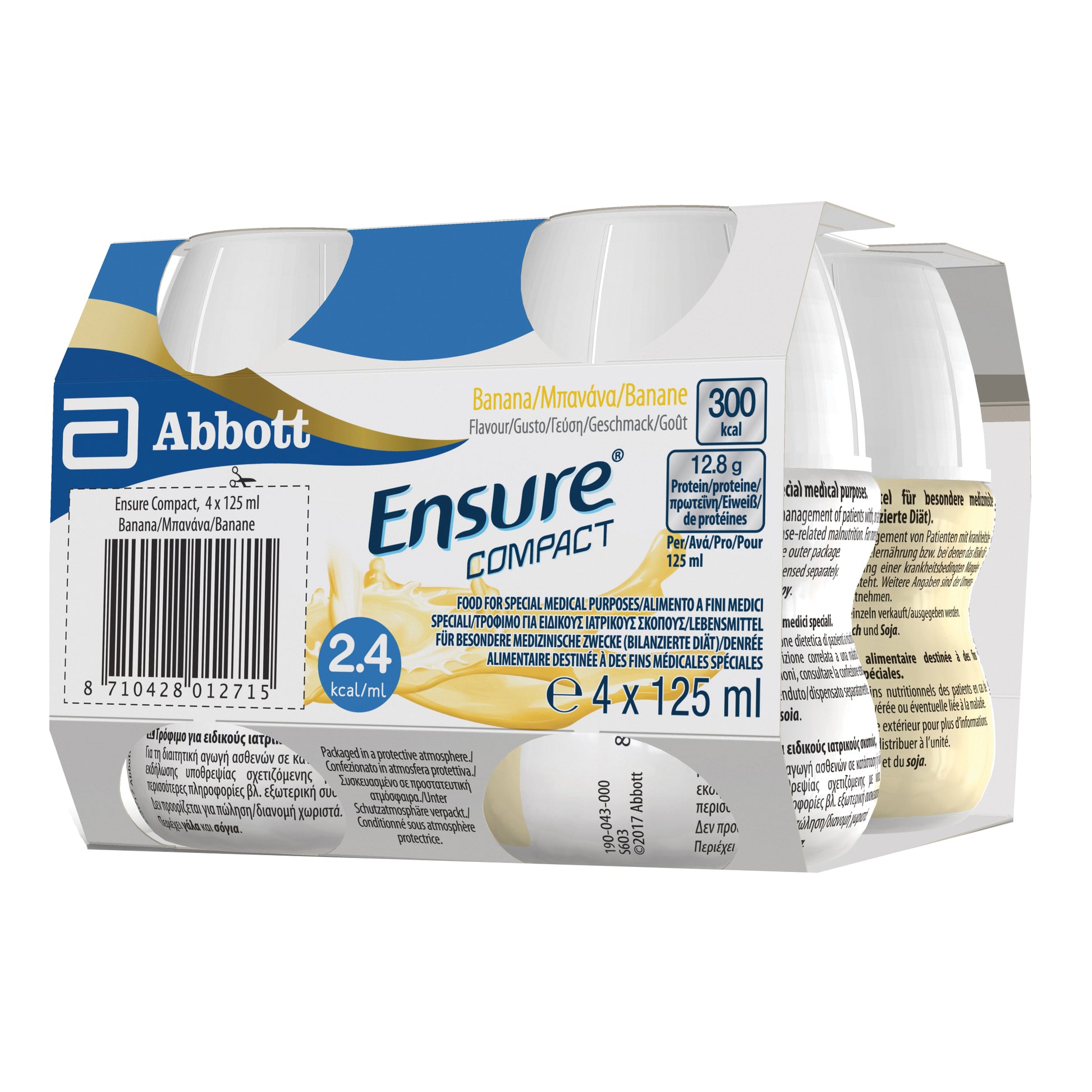 Ensure Compact Banana 4X125ml