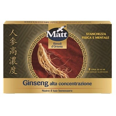 Matt Rimedi D'Oriente Ginseng Alta Concentrazione 8 Fiale 10ml