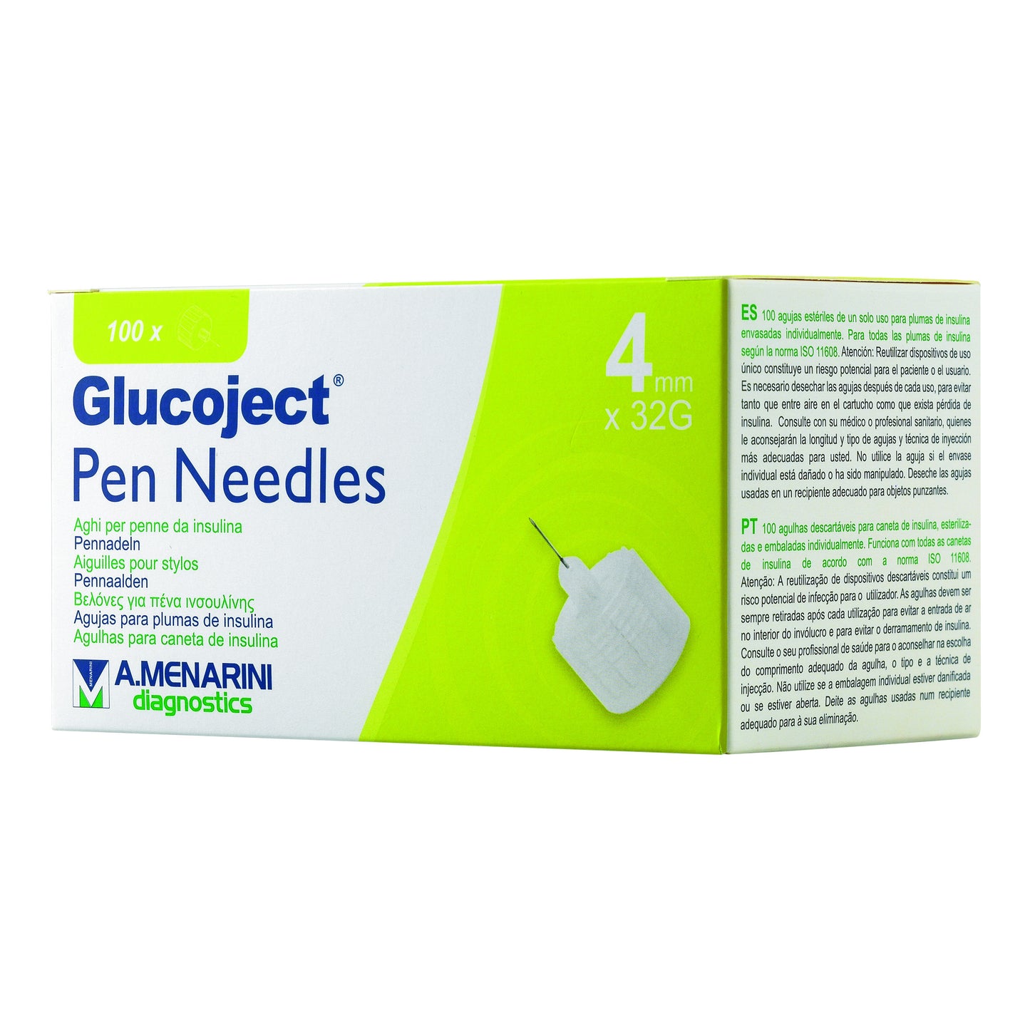 GLUCOJECT PEN NEEDLES  4MM G32
