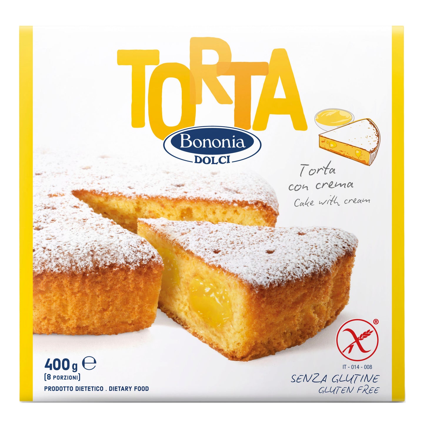 BONONIA Torta S/G Crema 400g