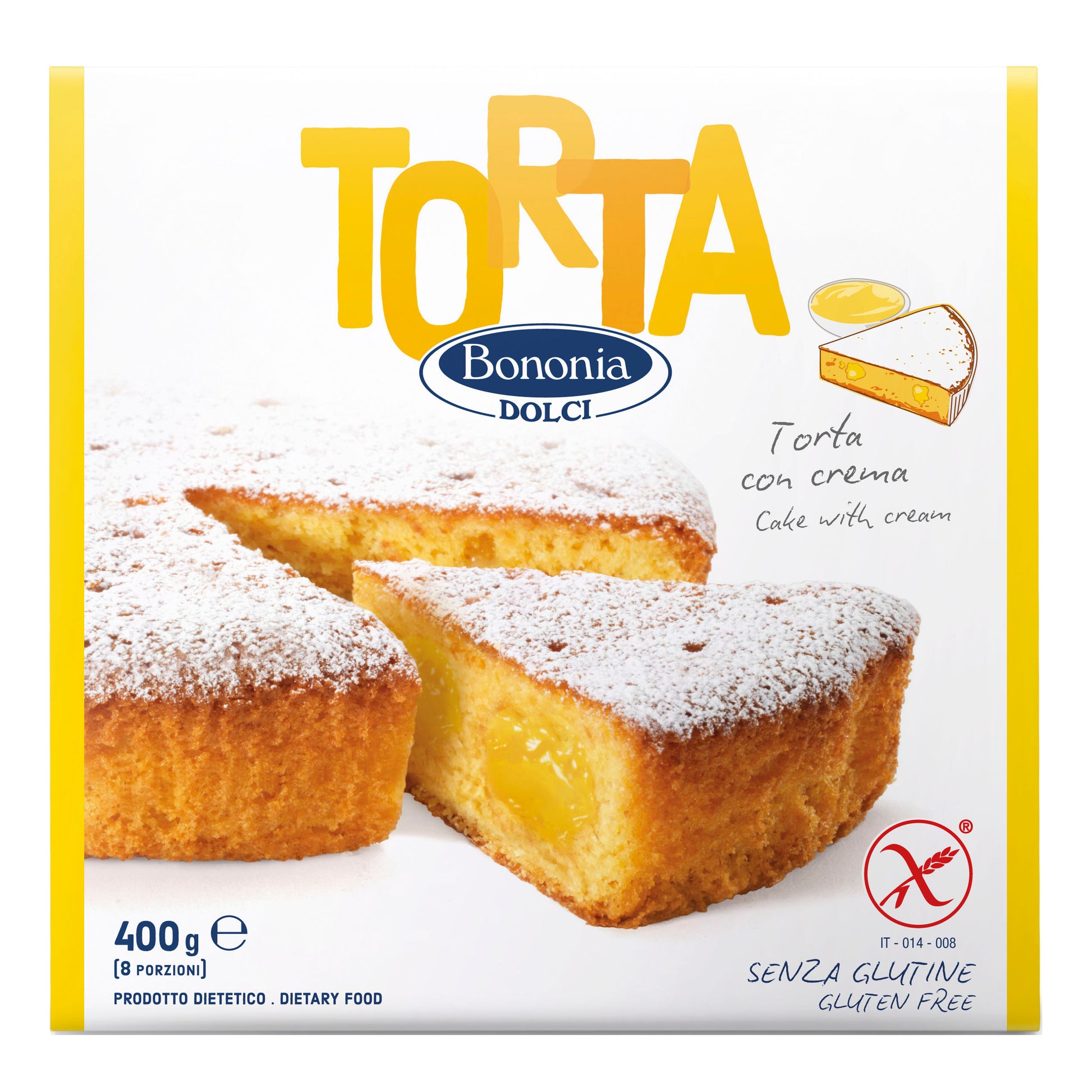 BONONIA Torta S/G Crema 400g