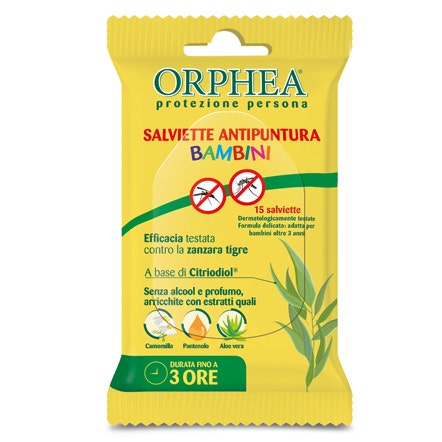 Orphea Salviette Antipuntura Bambini 15 Pezzi