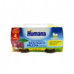 HUMANA OMOGENEIZZATO PRUGNA BIOLOGICO 4X100G