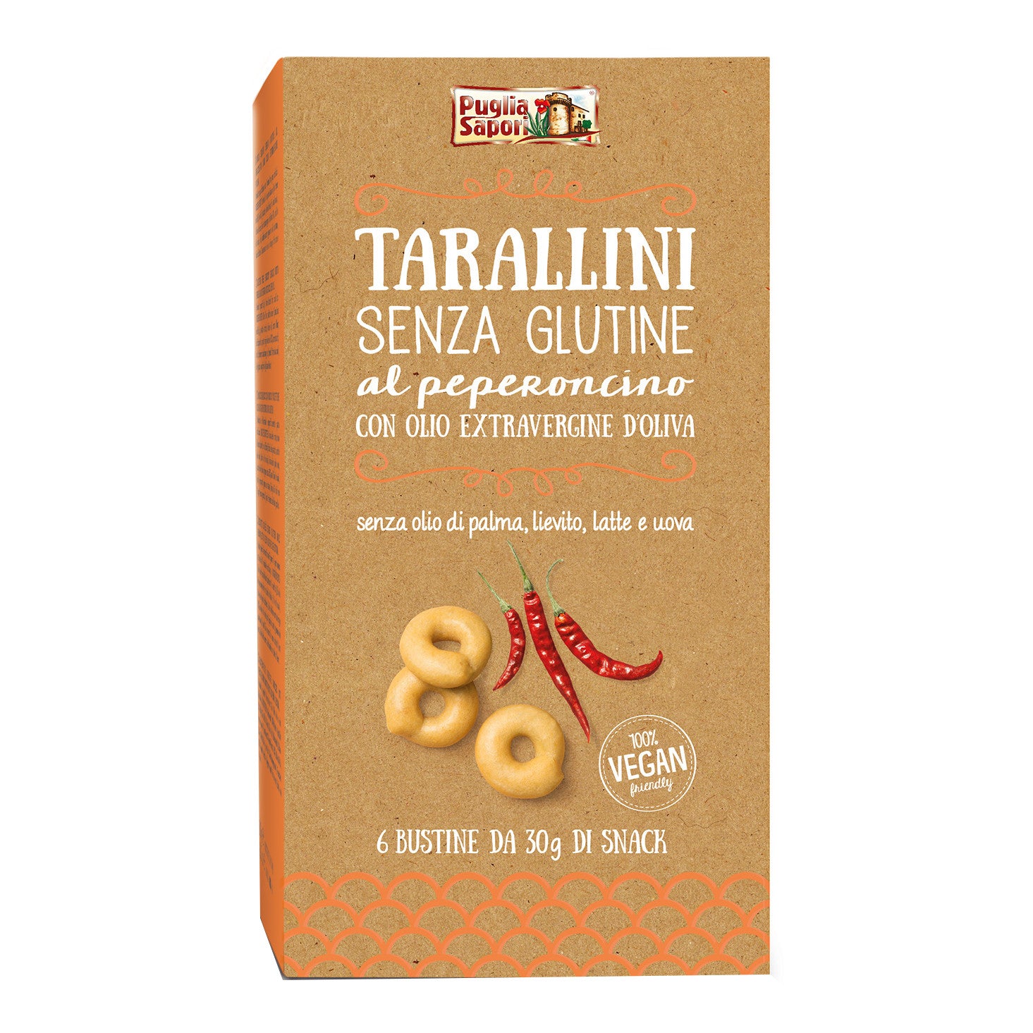 PUGLIA SAPORI Tarallini Peperonicino 6x30g