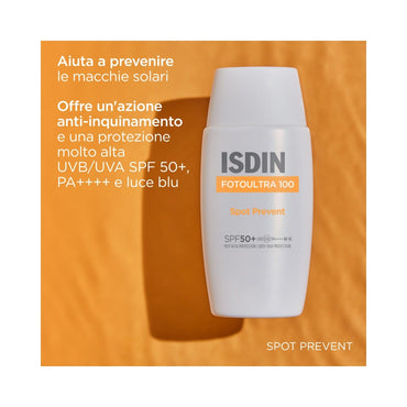 Isdin FotoUltra 100 Spot Prevent Fluid SPF 50+ 50ml - Protezione Solare Avanzata