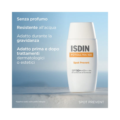 Isdin FotoUltra 100 Spot Prevent Fluid SPF 50+ 50ml - Protezione Solare Avanzata