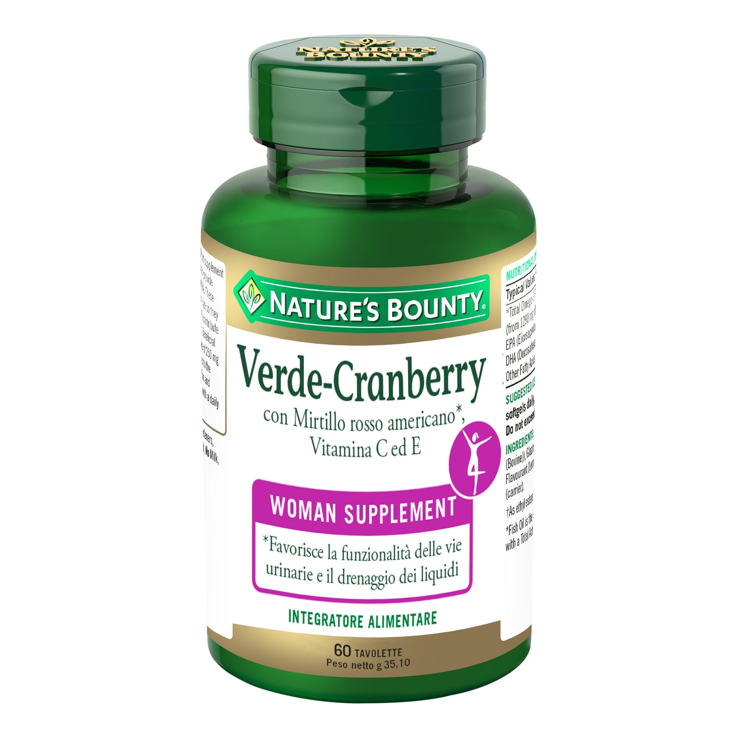 NATURE'S BOUNTY Verde Cranberry 60 Tav.