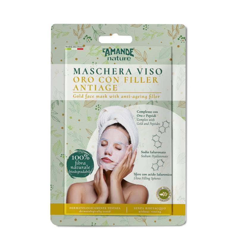 L'Amande Maschera Viso Oro Con Filler Antiage 1 Pezzo