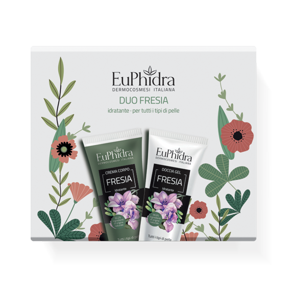 EUPHIDRA COFANETTO DUO DI FRESIA: CREMA CORPO IDRATANTE FRESIA + DOCCIA GEL IDRATANTE FRESIA