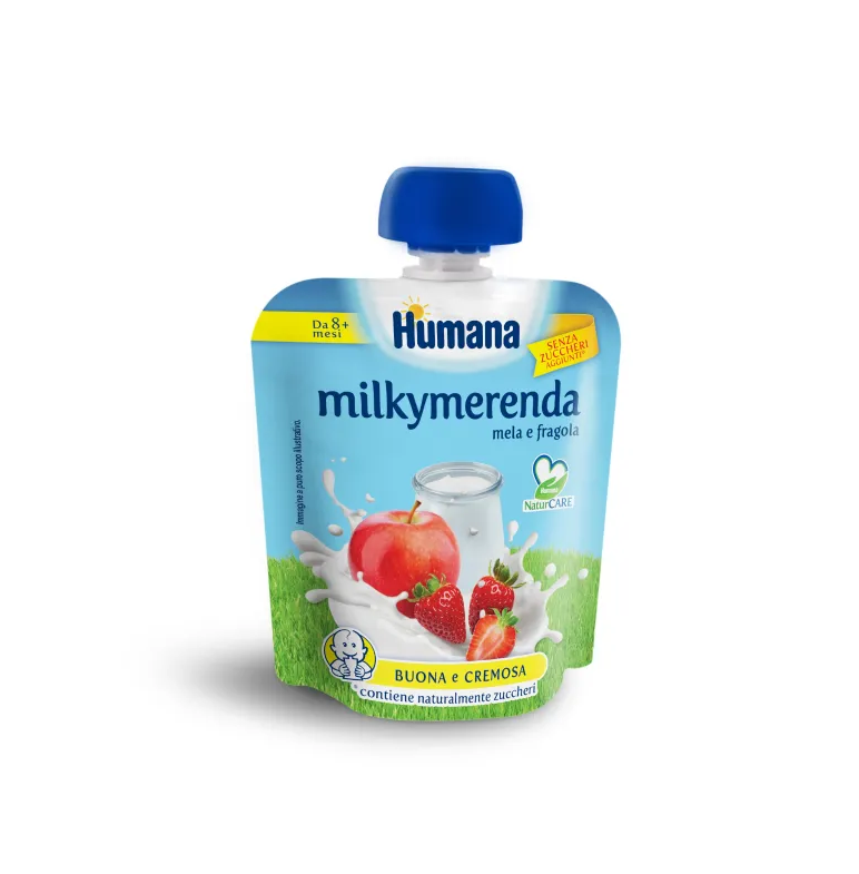 HUMANA MILKYMERENDA MELA E FRAGOLA 100 GRAMMI