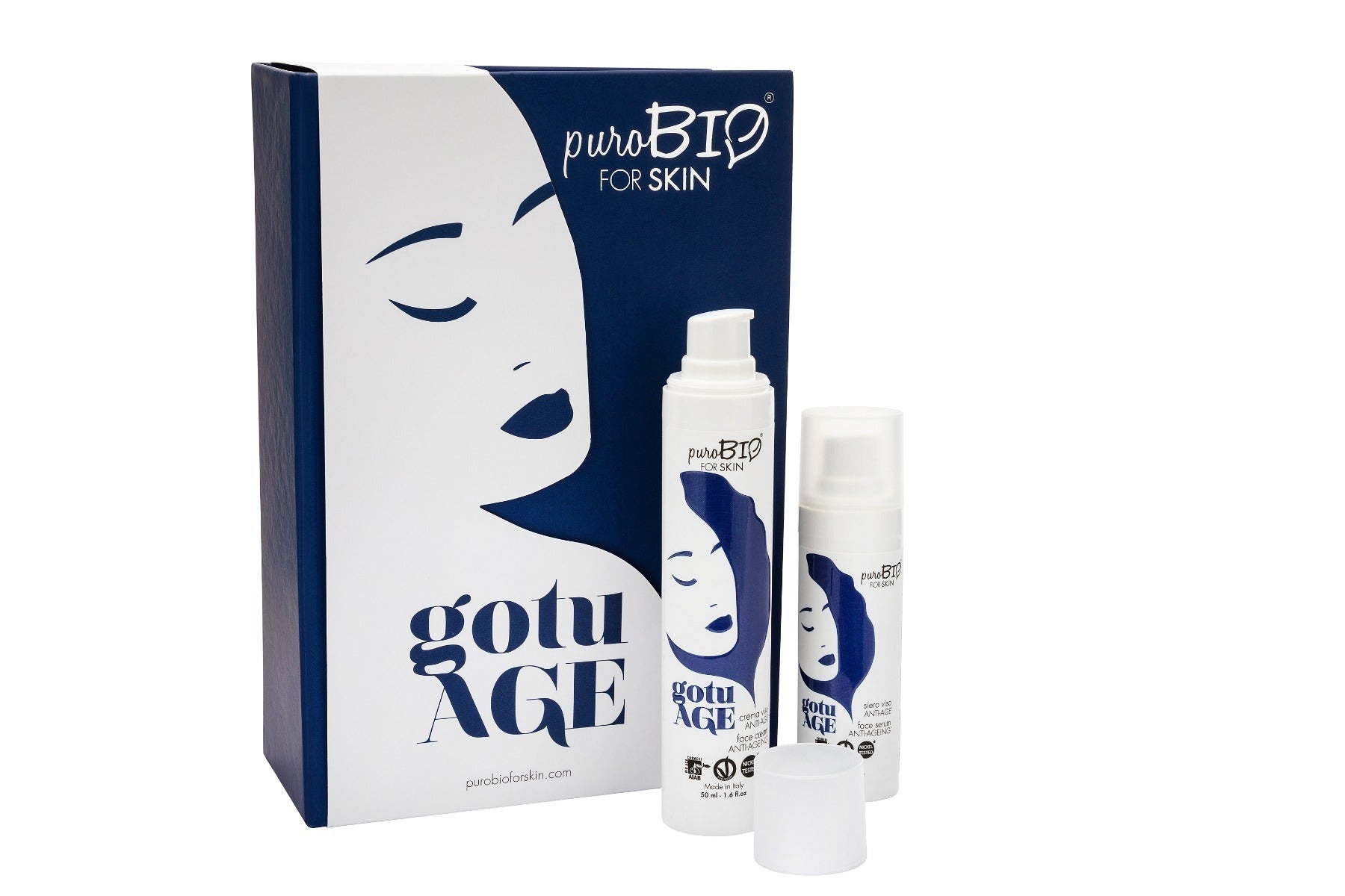 Purobio For Skin Kit Goutage Siero Viso 30ml + Crema Viso 50ml