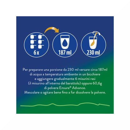 Ensure Advance Base Vegetale Integratore alimentare con Proteine Vegetali Gusto Mandorla 400g