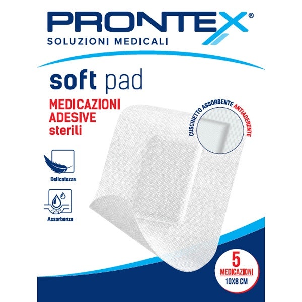 Medicazione Adesiva Sterile Prontex Soft Pad 10x8 cm 5 Pezzi